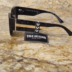 True Religion Black and Gold Sunglasses Womens